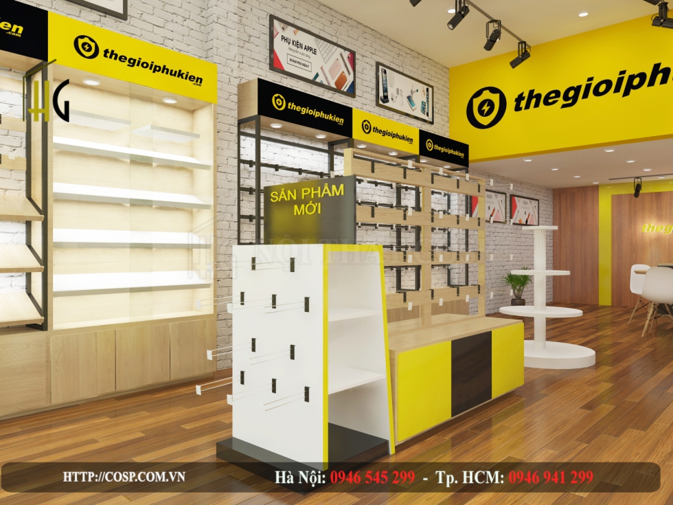 Thiết kế cửa hàng phụ kiện điện thoại - Anh Tuấn